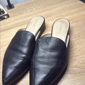 Cole Haan Women's Black Leather Mules
